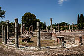 The triconch pavilion of Hadrian's villa at Tivoli, Villa Adriana, edificio a tre esedre, monumentale atrio di ingresso alla residenza imperiale. 